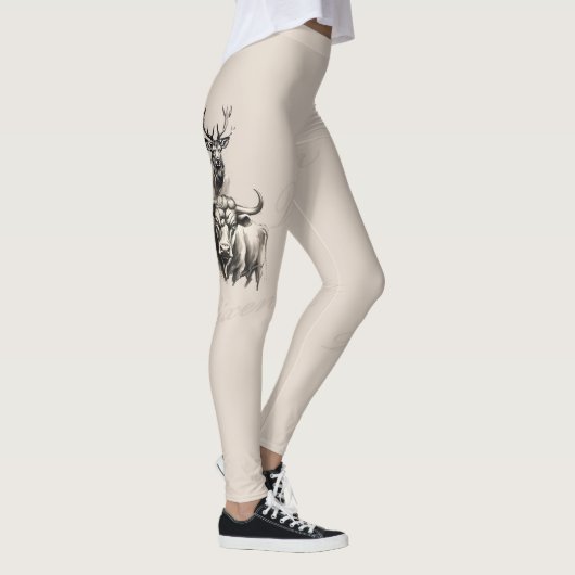 Stag Vixen en Bull Inkwork Leggings (Rechts)