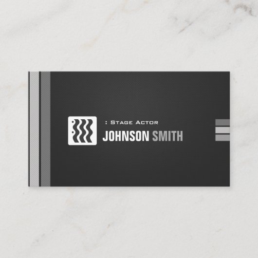 Stage Actor - Urban Black White Visitekaartje (Voorkant)