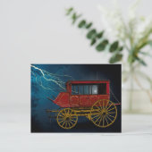 STAGE COACH BIJ LIGHTNING STORM BRIEFKAART (Staand voorkant)