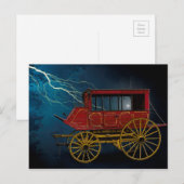 STAGE COACH BIJ LIGHTNING STORM BRIEFKAART (Voorkant / Achterkant)