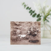  Stage-coach Briefkaart (Staand voorkant)