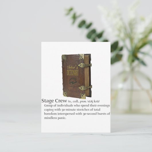 Stage Crew Briefkaart (Staand voorkant)