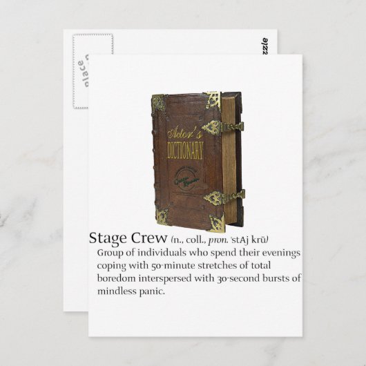 Stage Crew Briefkaart (Voorkant / Achterkant)