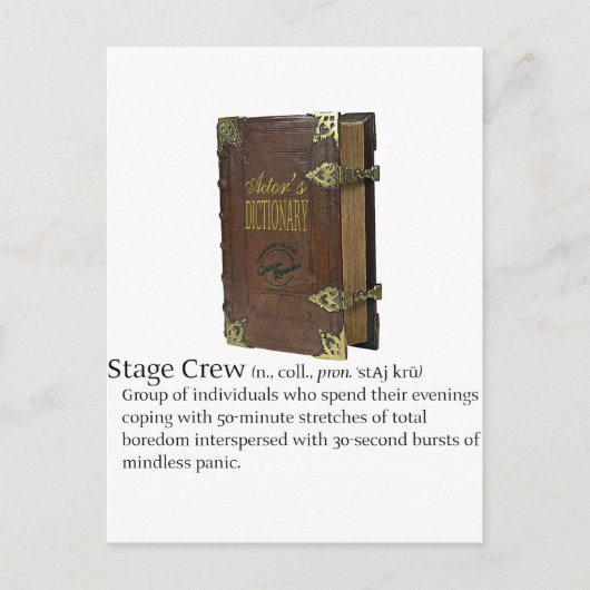 Stage Crew Briefkaart (Voorkant)