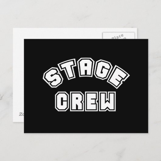 Stage Crew Briefkaart (Voorkant / Achterkant)