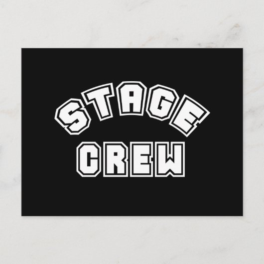 Stage Crew Briefkaart (Voorkant)