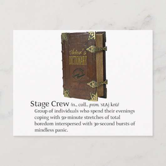 Stage Crew Briefkaart (Voorkant)