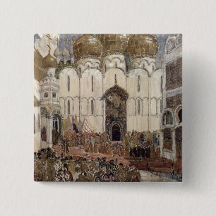 Stage design for Boris Godunov Vierkante Button 5,1 Cm