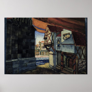 Stage design for the opera "The Maid of Orleans" Poster