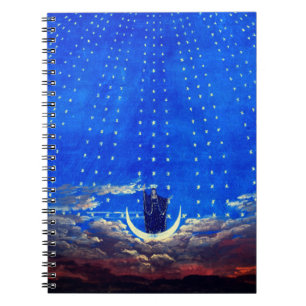 Stage design voor Mozart's opera Magic Flute Notitieboek