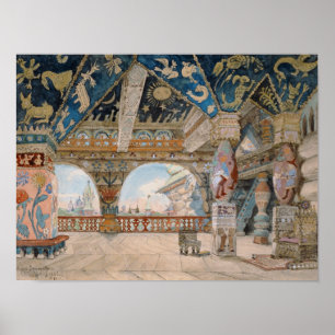 Stage design voor Nikolai Rimsky-Korsakov opera Poster