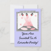 Stage Lights Uitnodiging Karaoke Broadway Theater (Voorkant)