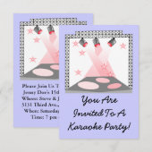 Stage Lights Uitnodiging Karaoke Broadway Theater (Voorkant / Achterkant)