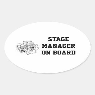 Stage Manager aan boord Ovale Sticker