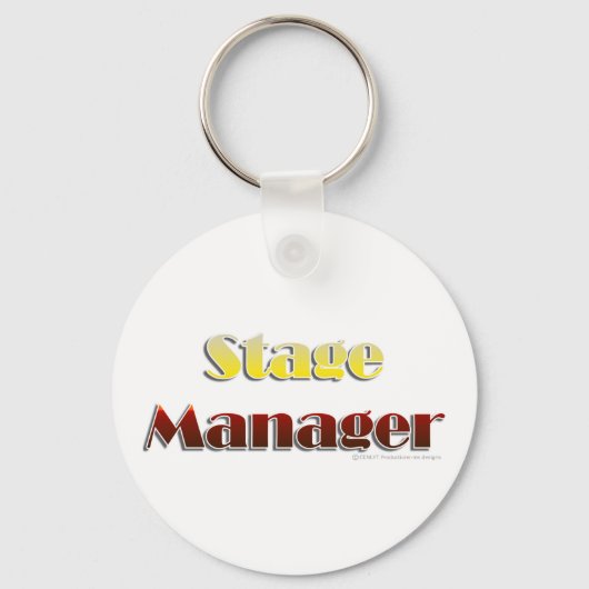 Stage Manager (alleen tekst) Sleutelhanger (Voorkant)