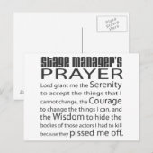 Stage Manager Briefkaart (Voorkant / Achterkant)