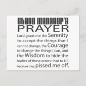 Stage Manager Briefkaart (Voorkant)