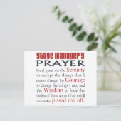 Stage Manager Briefkaart (Staand voorkant)