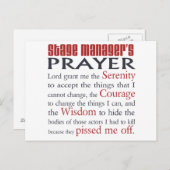 Stage Manager Briefkaart (Voorkant / Achterkant)