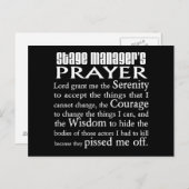 Stage Manager Briefkaart (Voorkant / Achterkant)