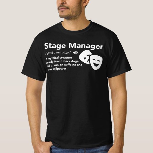 Stage Manager Definitie T-shirt (Voorkant)