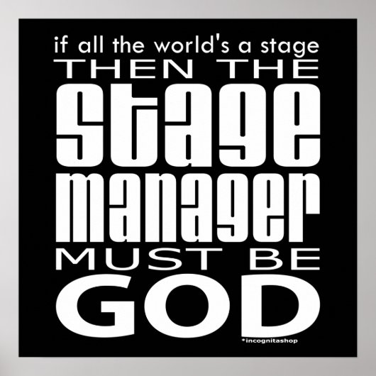 Stage Manager God Poster (Voorkant)