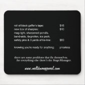 Stage Manager Mousepad (zwart) Muismat (Voorkant)