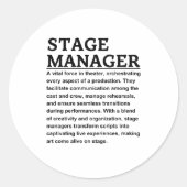 Stage Manager Ronde Sticker (Voorkant)