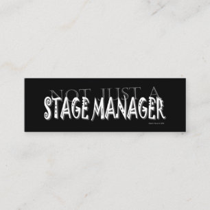 Stage Manager - Social Media Personal Kaart Mini Visitekaartje