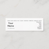 Stage Manager - Social Media Personal Kaart Mini Visitekaartje (Achterkant)