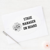 Stage Manager-Sticker aan boord Ovale Sticker (Envelop)