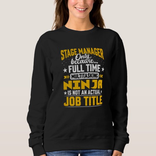 Stage Manager-taaktiteltheaterbeheer Trui (Voorkant)