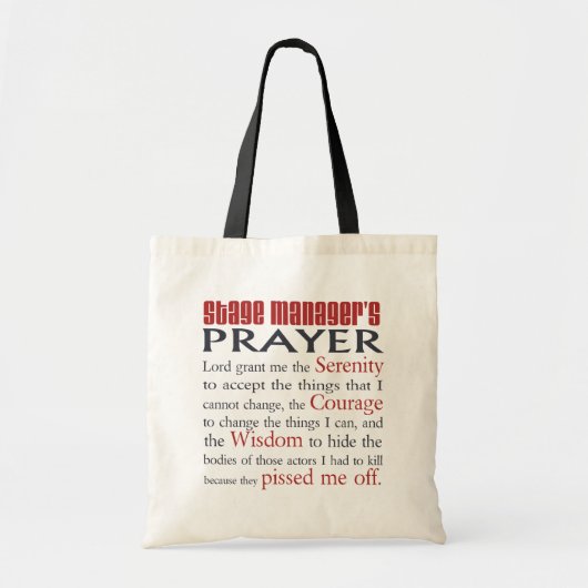 Stage Manager Tote Bag (Voorkant)