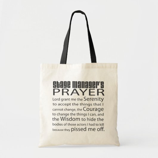 Stage Manager Tote Bag (Voorkant)