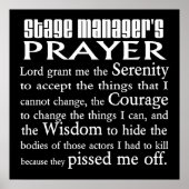 Stage Manager's gebedje Poster (Voorkant)