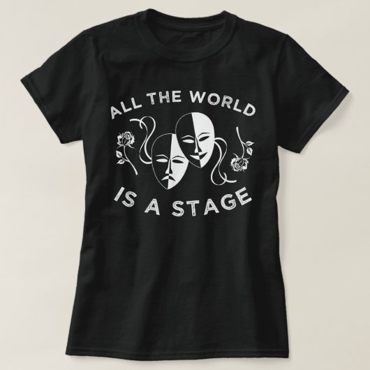 Stage Play Theater, Drama Mask Theater T-shirt (Design voorkant)