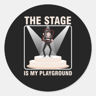 Stage Theater Actor Actrress Cadeau Ronde Sticker