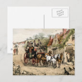 Stagecoach buiten coachingzaal briefkaart (Voorkant / Achterkant)