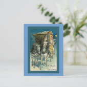 "Stagecoach Christmas" Christmas Card Feestdagenkaart (Staand voorkant)