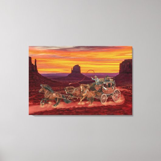 STAGECOACH COWBOYS CANVAS AFDRUK (Voorkant)
