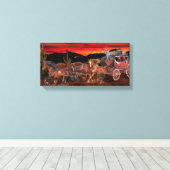 STAGECOACH COWBOYS CANVAS AFDRUK (Insitu (Houten vloer))