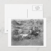 Stagecoach die Mannen vervoert, vrouwen en kindere Briefkaart (Voorkant / Achterkant)
