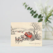 Stagecoach Flat Card Feestdagenkaart (Staand voorkant)