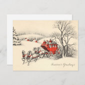 Stagecoach Flat Card Feestdagenkaart (Voorkant / Achterkant)