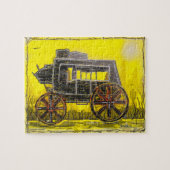 Stagecoach in de woestijn legpuzzel (Horizontaal)