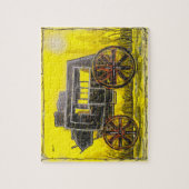 Stagecoach in de woestijn legpuzzel (Verticaal)