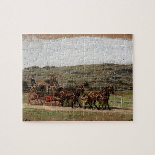 Stagecoach Old West Vintage Legpuzzel (Horizontaal)