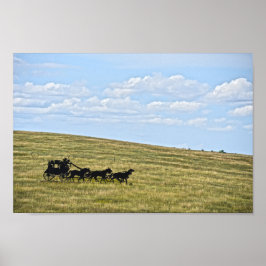 Stagecoach Silhouette Sculpture, South Dakota Poster