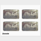 Stagecoach Silver Rechthoekige Sticker (Vel)