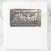 Stagecoach Silver Rechthoekige Sticker (Tas)